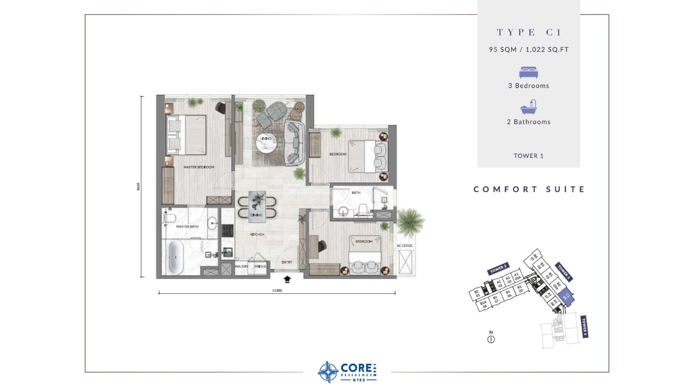 Core Residence Layout Plan